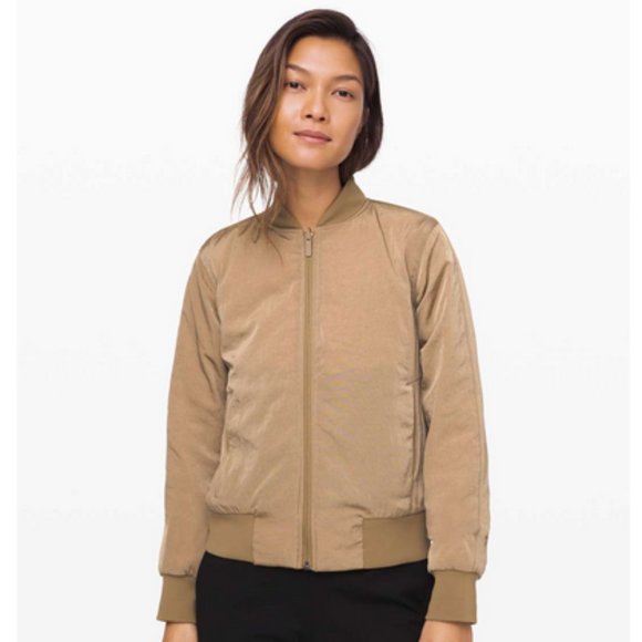 Lululemon Non-Stop Bomber *Reversible (Tan/Bronze) - Picture 2 of 9